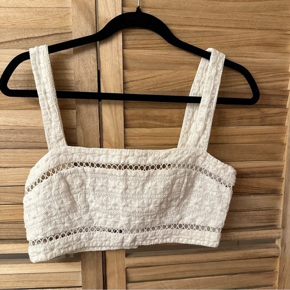 Zimmerman borderie bandeau top in off white size L - Picture 2 of 8